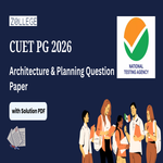 CUET PG 2026 Architecture and Planning Question Paper with Solution Pdf